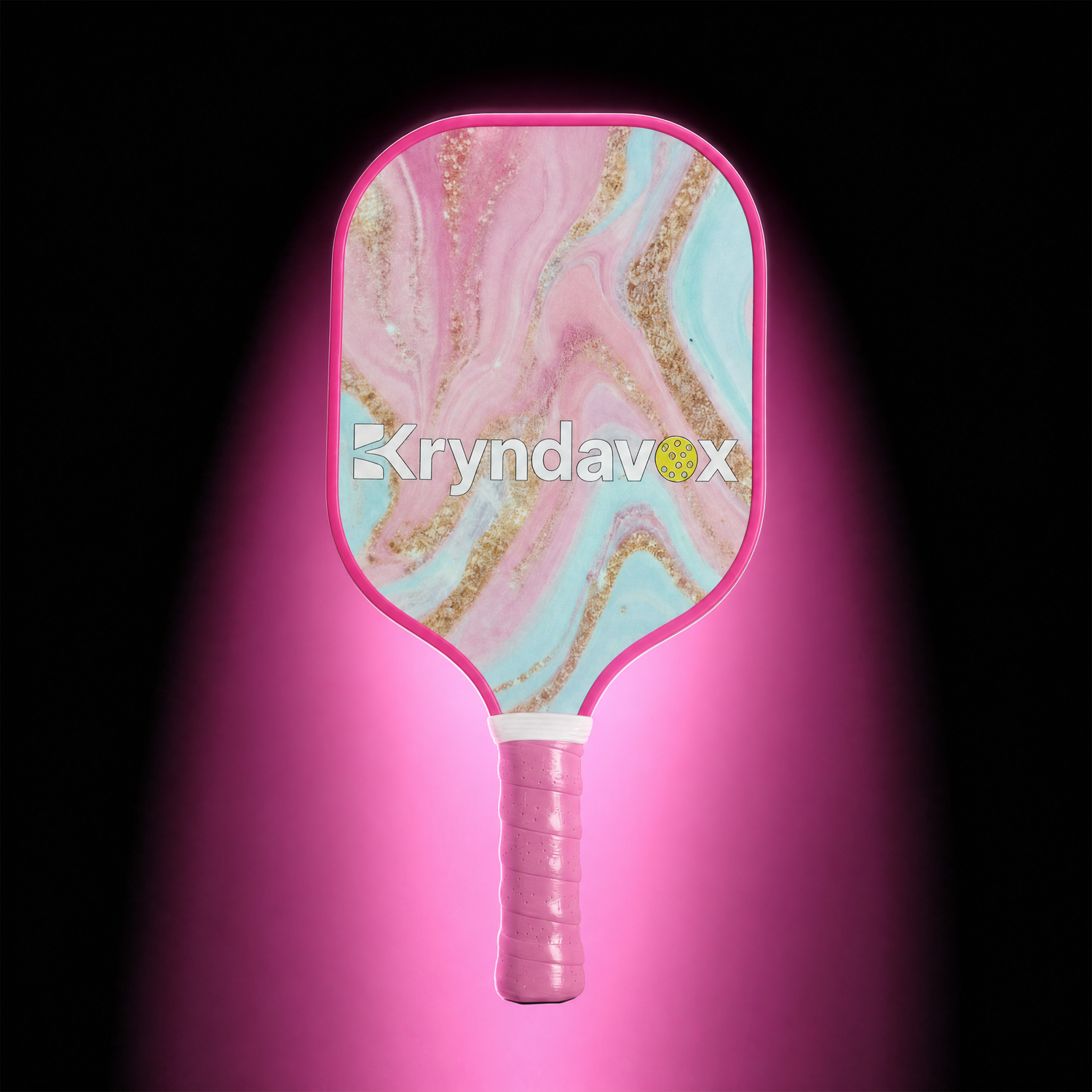 Pink Fiberglass/Carbon Fiber Pickleball Paddle with Cover