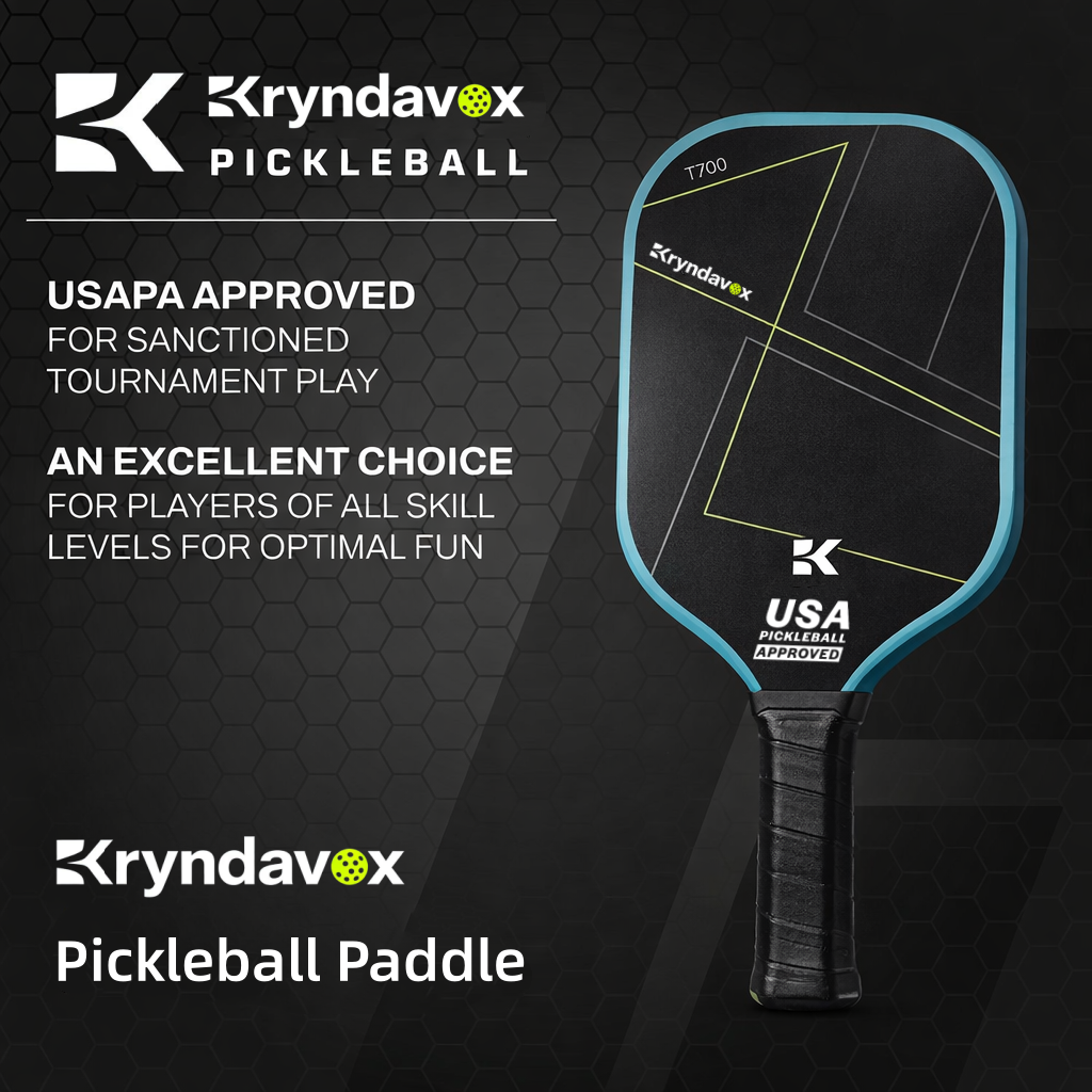 (Custom Engraving Available)Kryndavox USAP Approved Carbon Fiber Pickleball Paddle - Best Professional Pickleball Paddle -- Good for All Skill Levels - Professional Grade