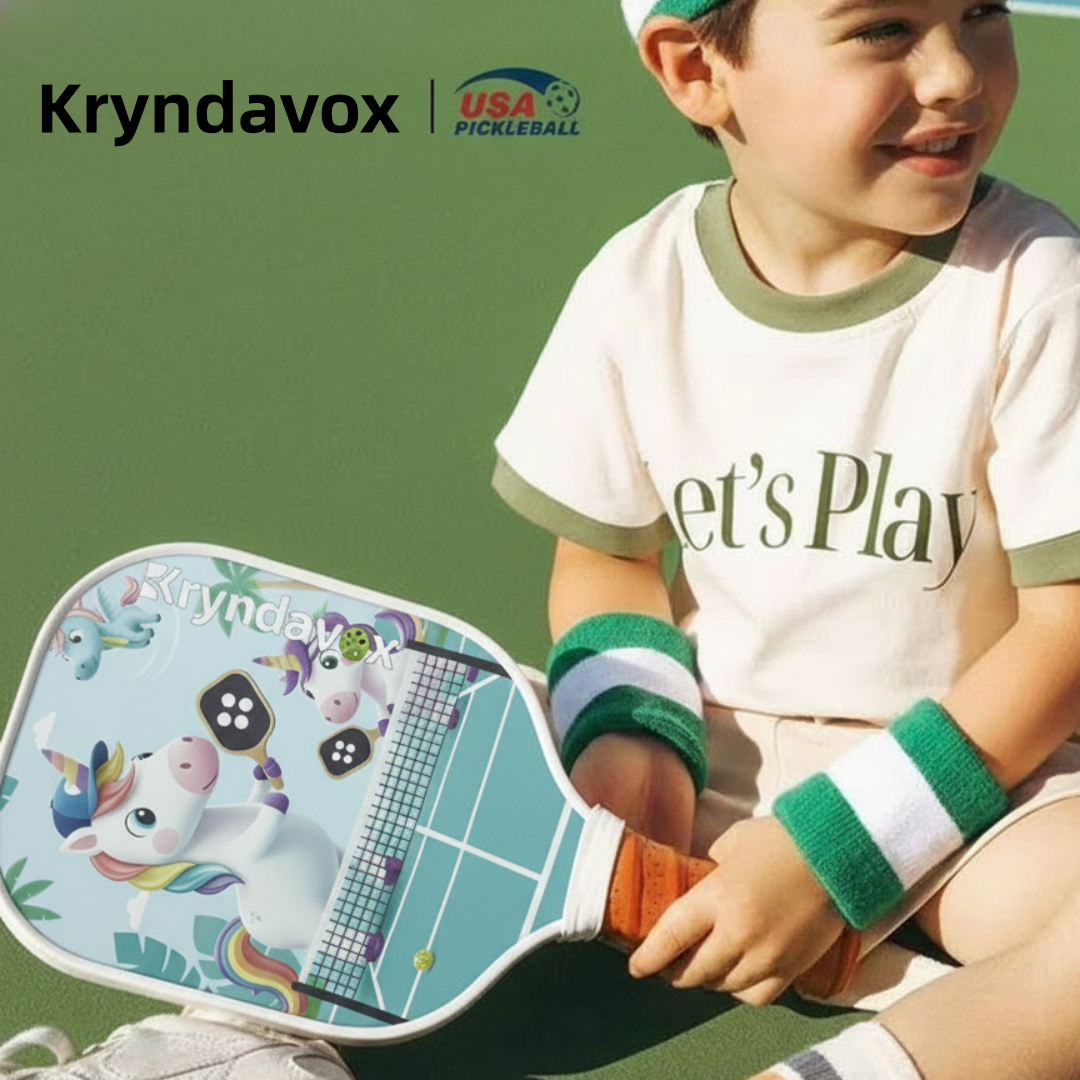(Custom Engraving Available)Kryndavox Kids Pickleball Paddles，Lightweight Pickleball Rackets, Child-Size, Stocking Stuffers,pickleball gifts