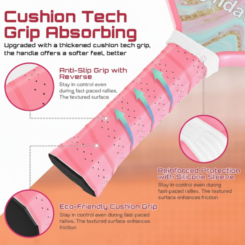 Kryndavox Fiberglass Pickleball Paddle – USAPA Approved Pickleball Racket for Men & Women, Lightweight High-Performance Paddle with Comfortable Grip for Beginners & Pros