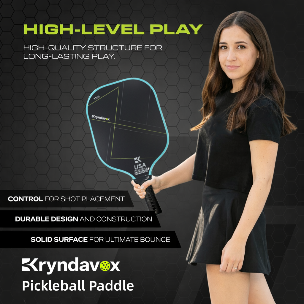 (Custom Engraving Available)Kryndavox USAP Approved Carbon Fiber Pickleball Paddle - Best Professional Pickleball Paddle -- Good for All Skill Levels - Professional Grade