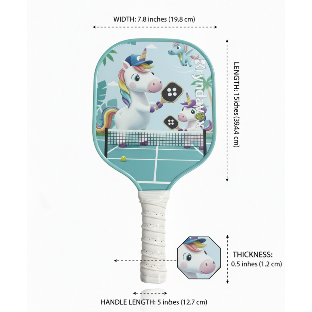 (Custom Engraving Available)Kryndavox Kids Pickleball Paddles，Lightweight Pickleball Rackets, Child-Size, Stocking Stuffers,pickleball gifts