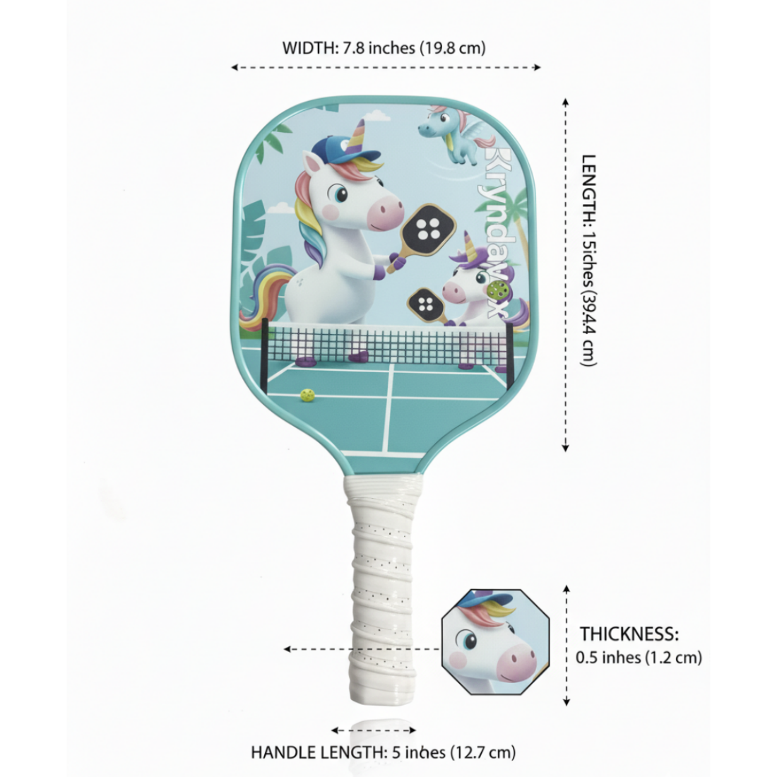Kryndavox Kids Pickleball Paddles，Lightweight Pickleball Rackets, Child-Size, Stocking Stuffers,pickleball gifts