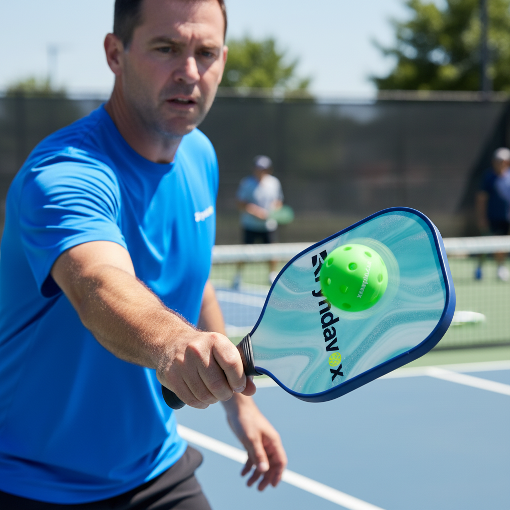 Blue Fiberglass /Carbon fiberPickleball Set with Case