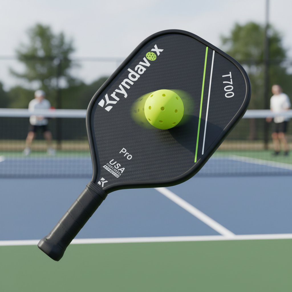 Kryndavox best professional Pickleball Paddle with T700 Raw Carbon Fiber Surface, Pro Pickleball racket, USAPA Approved,Large Sweet Spot