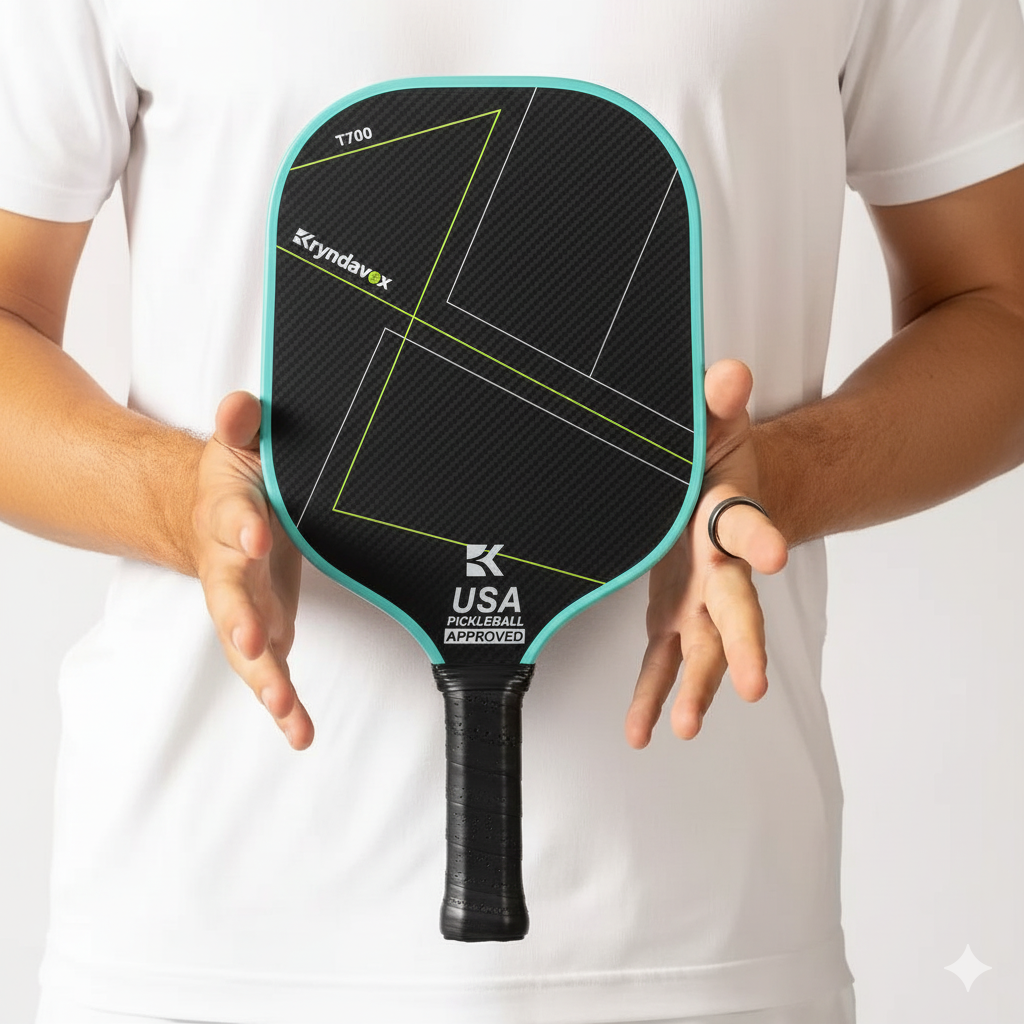 (Custom Engraving Available)Kryndavox USAP Approved Carbon Fiber Pickleball Paddle - Best Professional Pickleball Paddle -- Good for All Skill Levels - Professional Grade