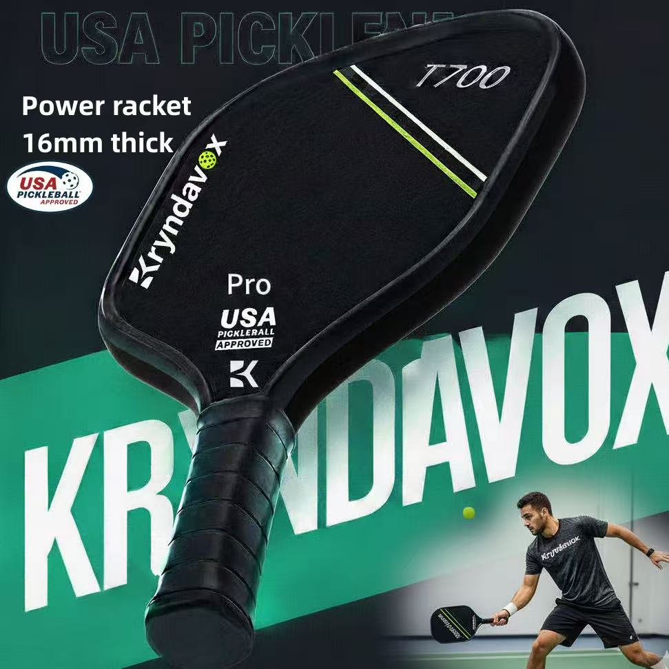 Kryndavox best professional Pickleball Paddle with T700 Raw Carbon Fiber Surface, Pro Pickleball racket, USAPA Approved,Large Sweet Spot