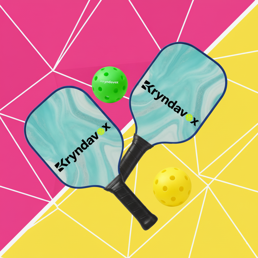 Blue Fiberglass /Carbon fiberPickleball Set with Case