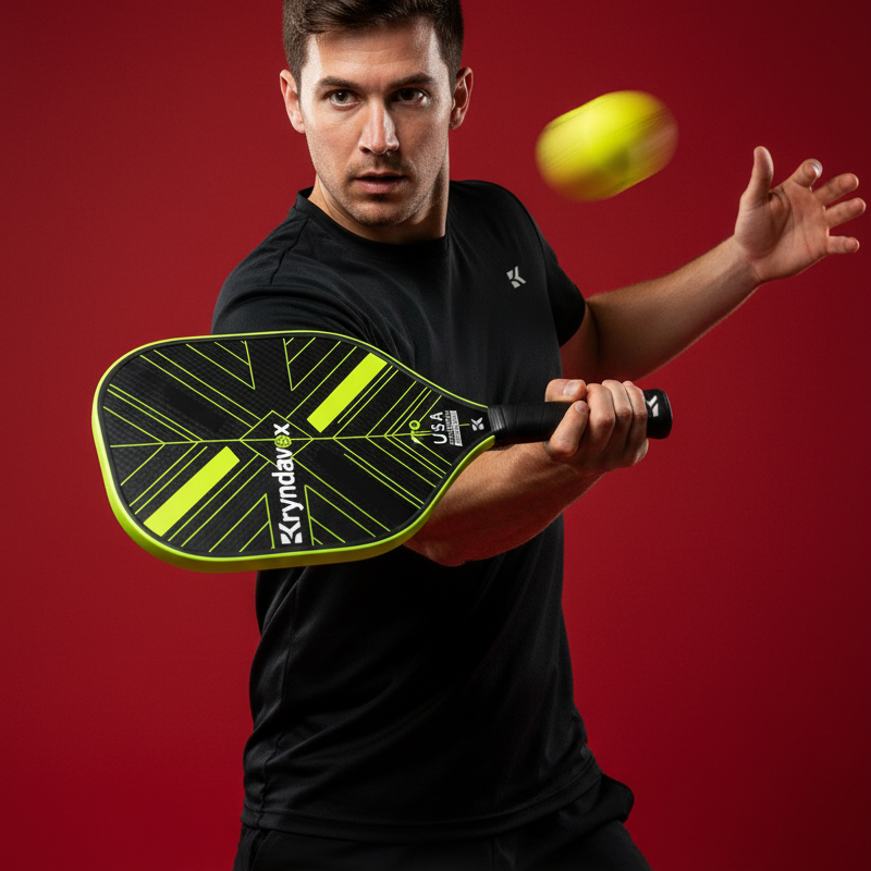 Kryndavox best professional Pickleball Paddle with T700 Raw Carbon Fiber Surface, Pro Pickleball racket, USAPA Approved,Large Sweet Spot