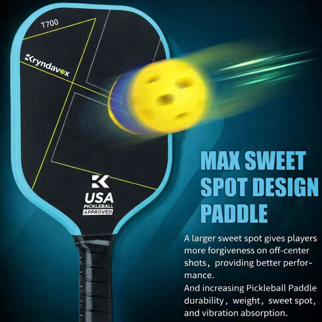 (Custom Engraving Available)Kryndavox USAP Approved Carbon Fiber Pickleball Paddle - Best Professional Pickleball Paddle -- Good for All Skill Levels - Professional Grade