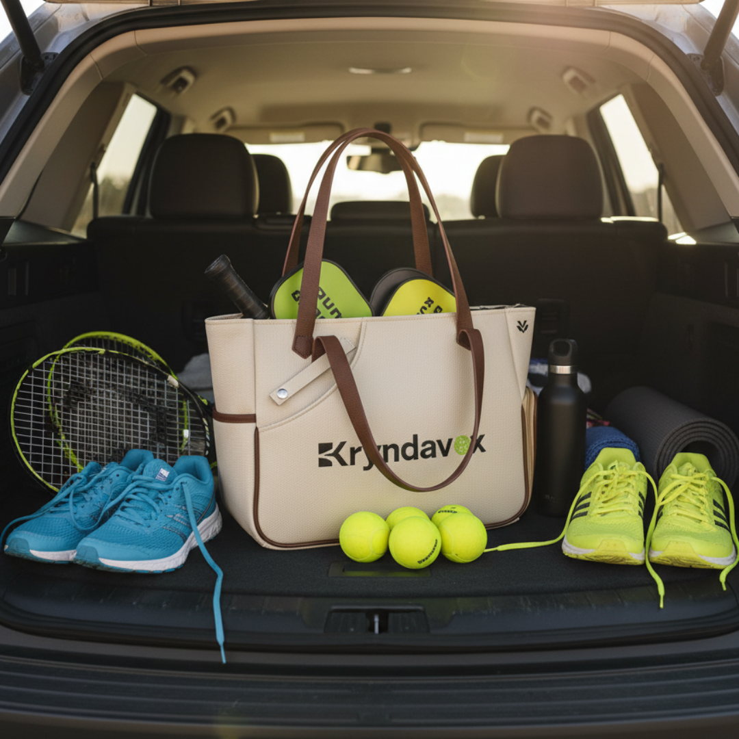 (Custom Engraving Available)Kryndavox Pickleball Bag,Men's &Women's Pickleball Backpack, Pickleball Tote Bag with Shoe Compartment, Paddle Holder, Large Capacity Sports Bag for Pickleball Gear