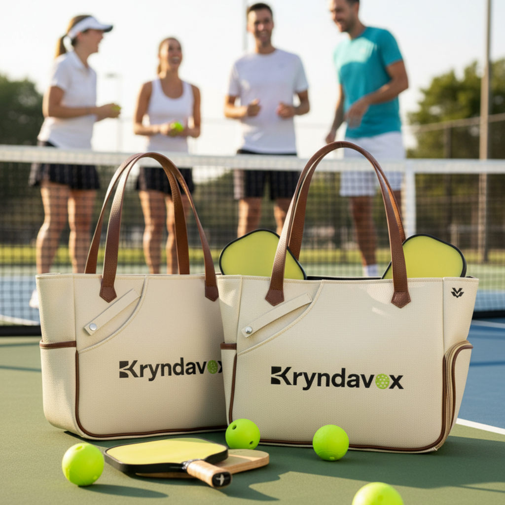 (Custom Engraving Available)Kryndavox Pickleball Bag,Men's &Women's Pickleball Backpack, Pickleball Tote Bag with Shoe Compartment, Paddle Holder, Large Capacity Sports Bag for Pickleball Gear