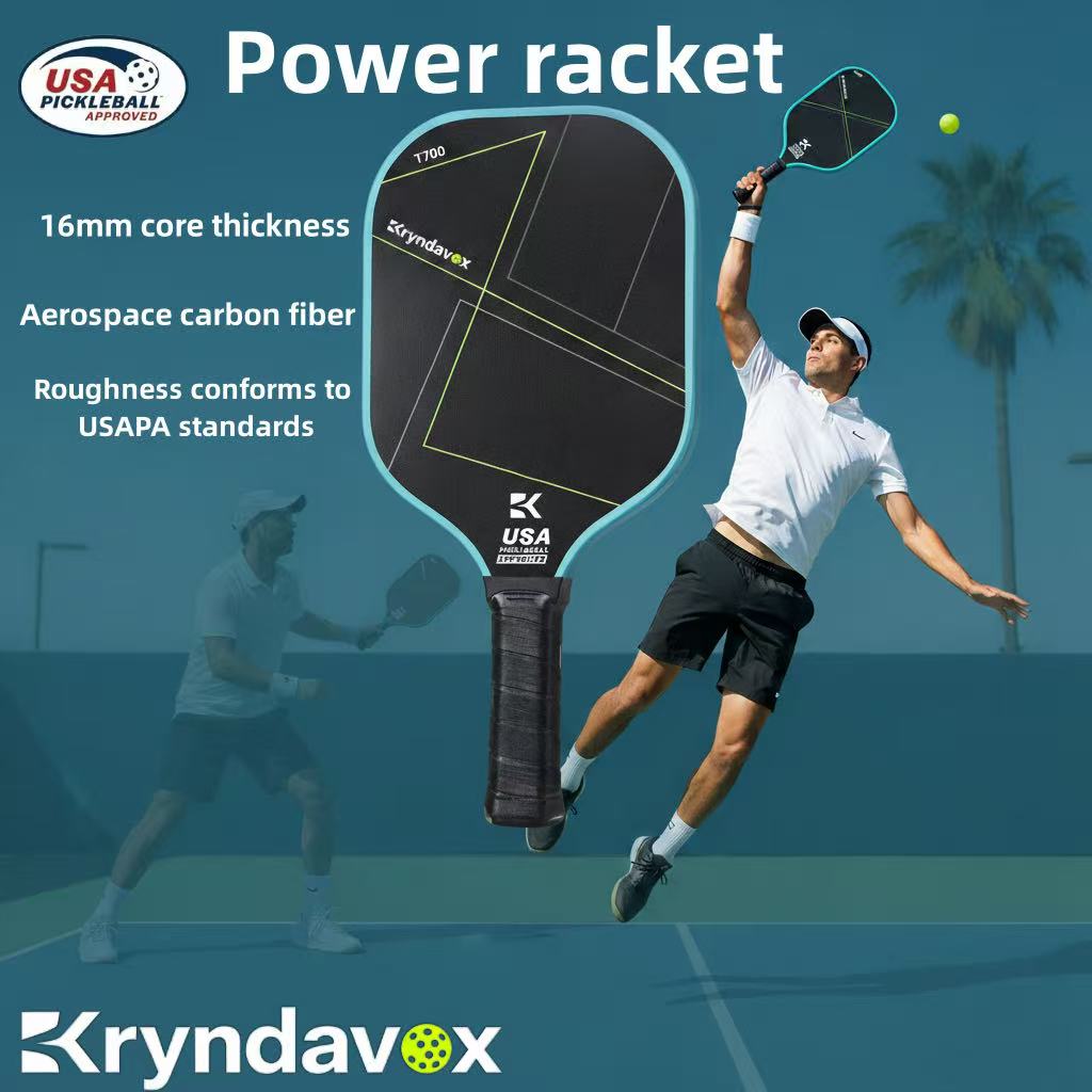 Kryndavox  Pickleball Paddle - T700 Carbon Fiber - USAP Approved -- Good for All Skill Levels - Professional Grade