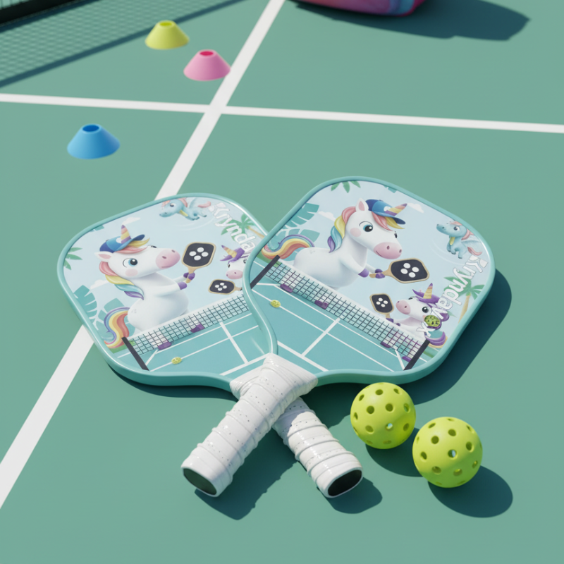 (Custom Engraving Available)Kryndavox Kids Pickleball Paddles，Lightweight Pickleball Rackets, Child-Size, Stocking Stuffers,pickleball gifts