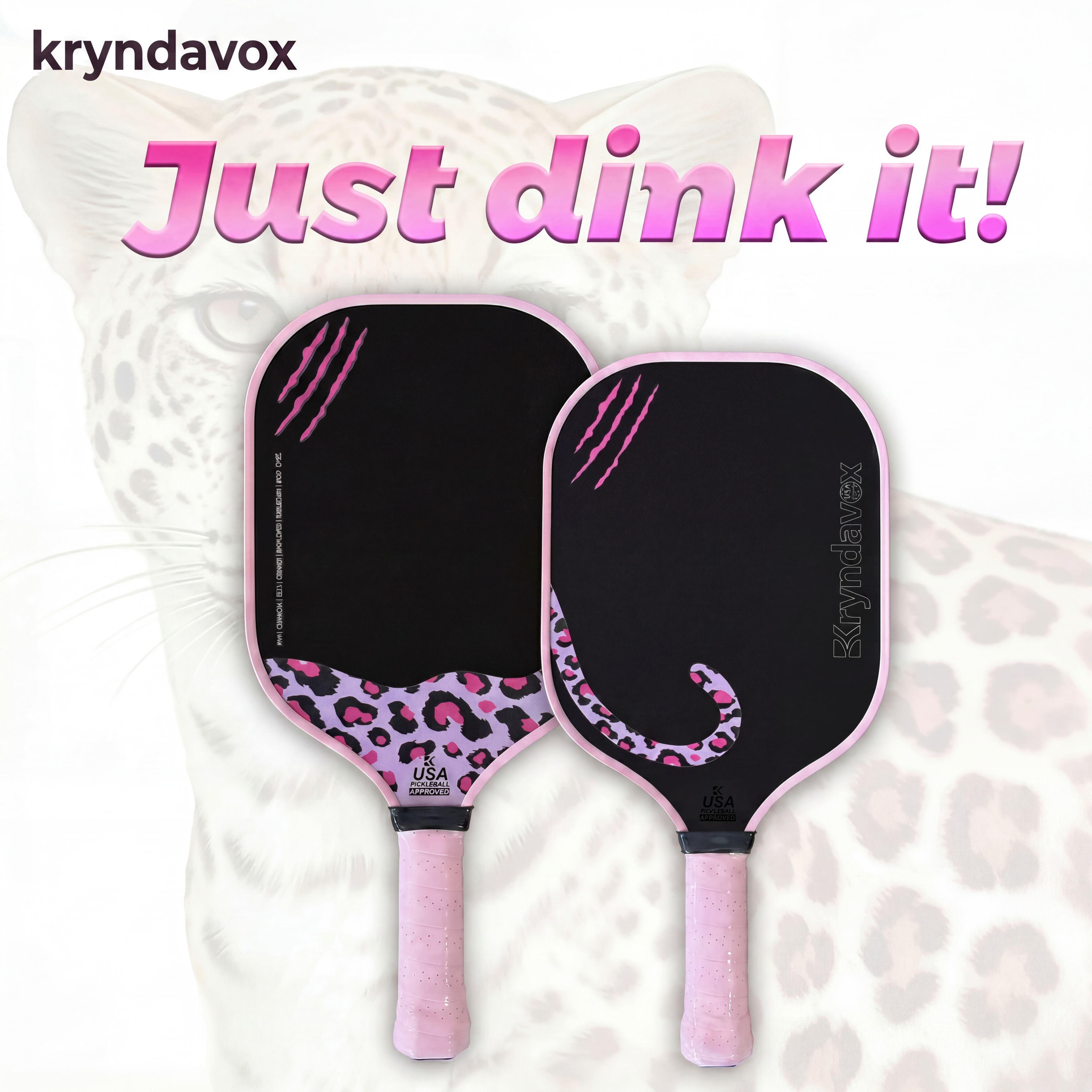 Professional-Grade Double-Sided Pickleball T700 Carbon Fiber Pink Panther Racket, 16mm Thick, with Frosted Surface, Protective Side Strips, and a Large Racket face