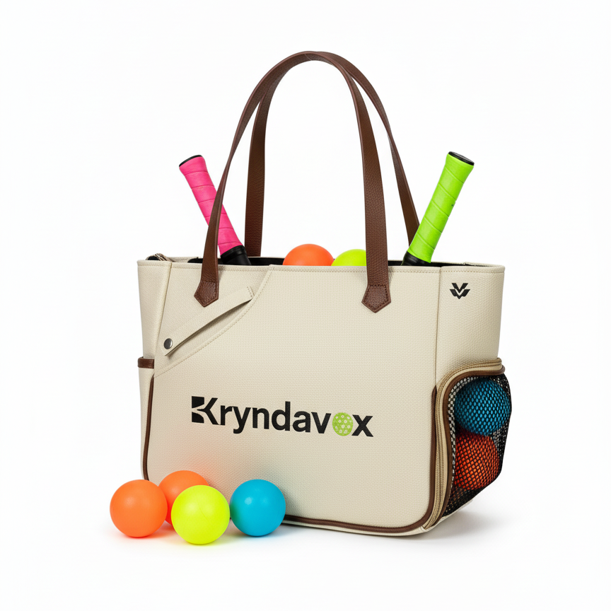 (Custom Engraving Available)Kryndavox Pickleball Bag,Men's &Women's Pickleball Backpack, Pickleball Tote Bag with Shoe Compartment, Paddle Holder, Large Capacity Sports Bag for Pickleball Gear