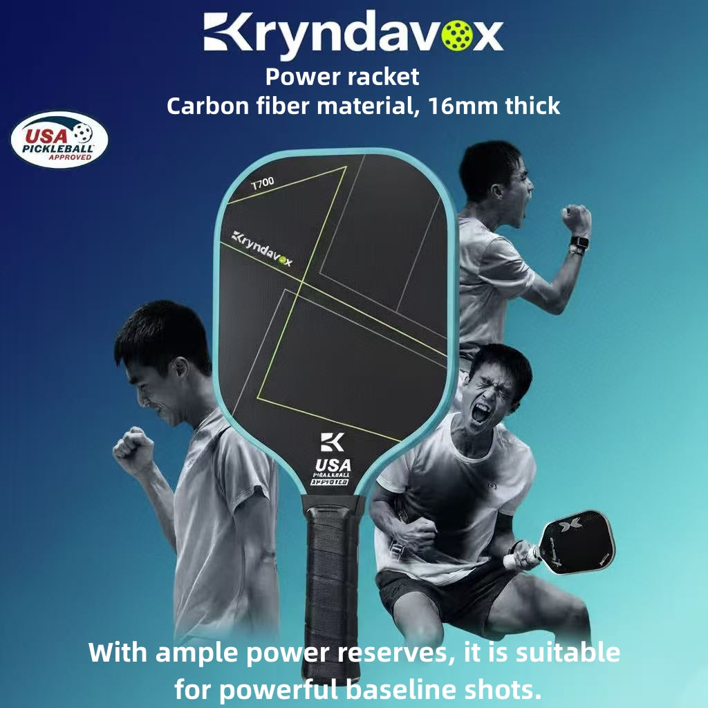 (Custom Engraving Available)Kryndavox USAP Approved Carbon Fiber Pickleball Paddle - Best Professional Pickleball Paddle -- Good for All Skill Levels - Professional Grade